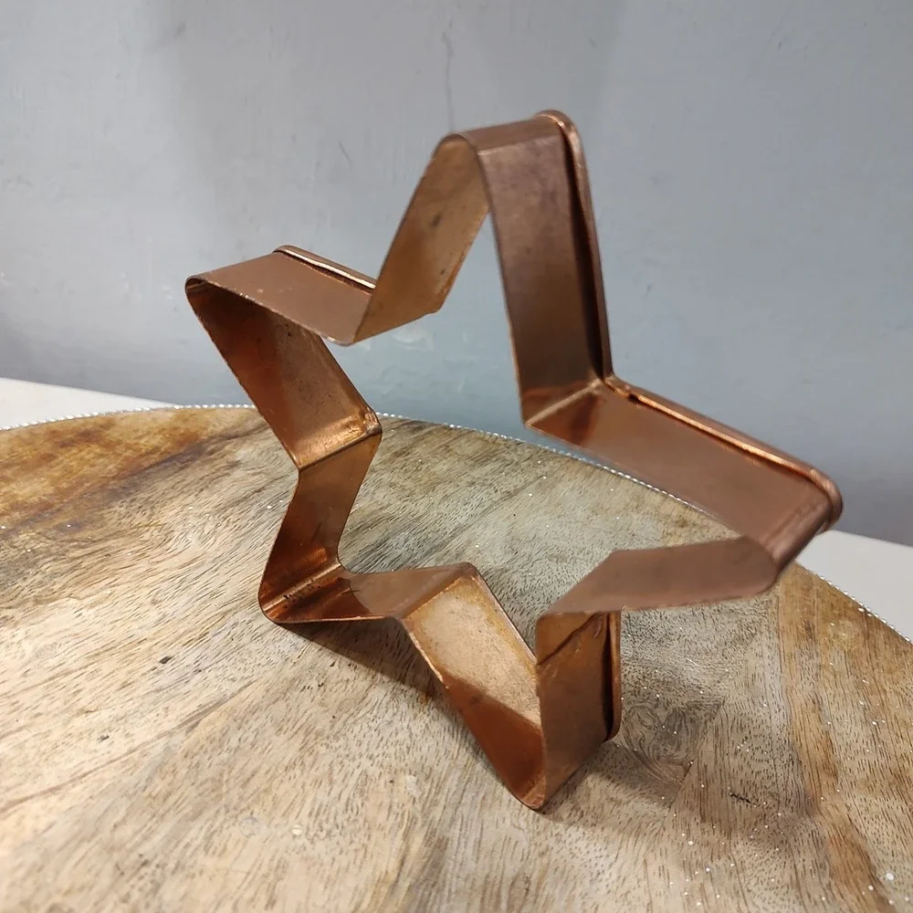 William Sonoma Copper Star Cookie Cutter 6 Inch Cottage Core Holiday Farmhouse‎